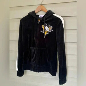 TOUCH Alyssa Milano Pittsburgh Penguins velvety soft hoodie sz S MINT Pens cozy